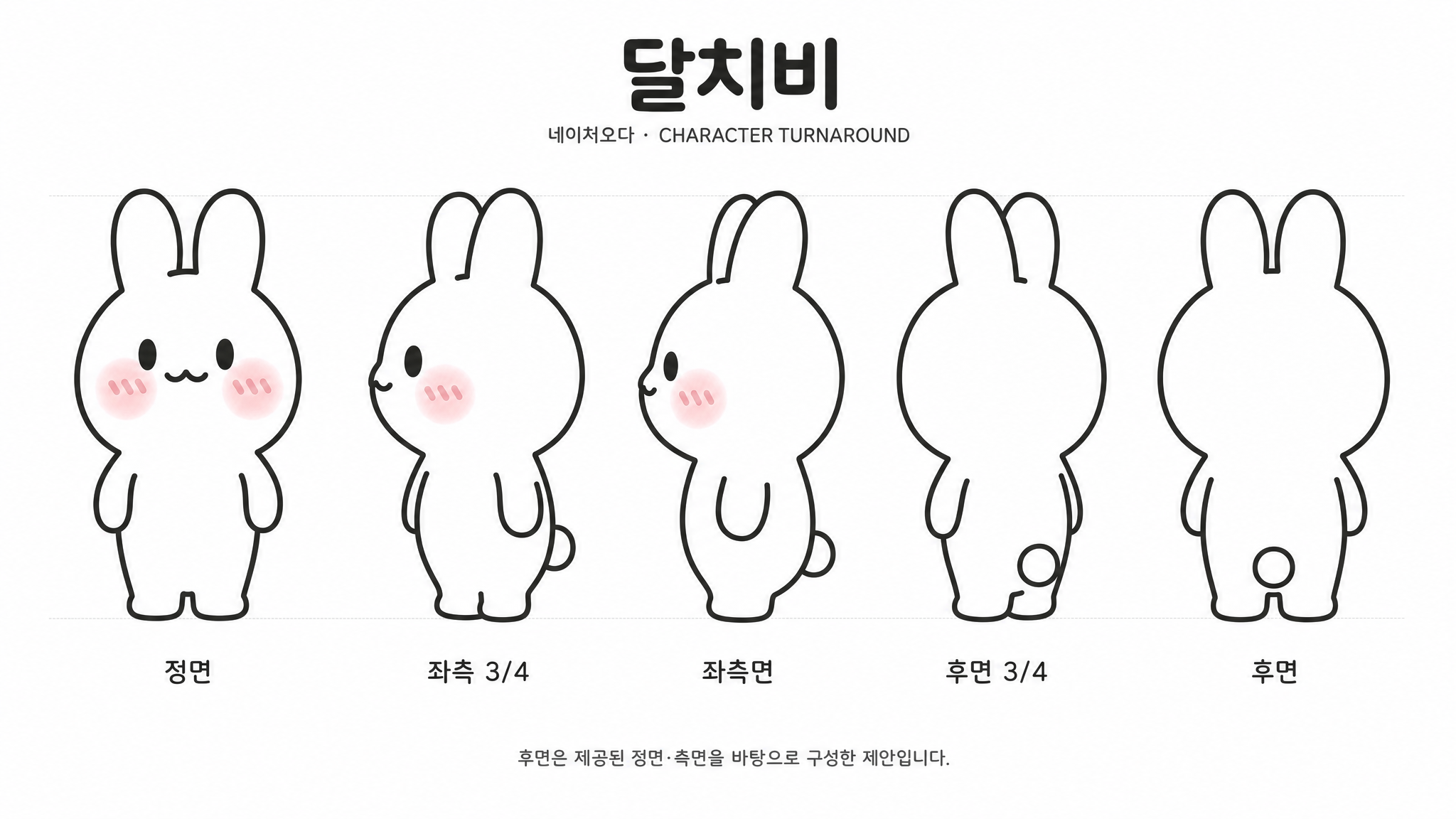 달치비 캐릭터 5방향 턴어라운드